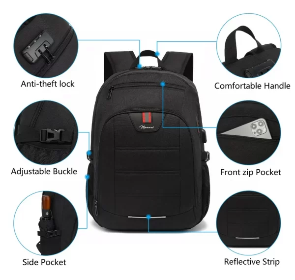 Powerland Laptop Backpack Anti-Theft Bag with USB Port | TruTech BYO